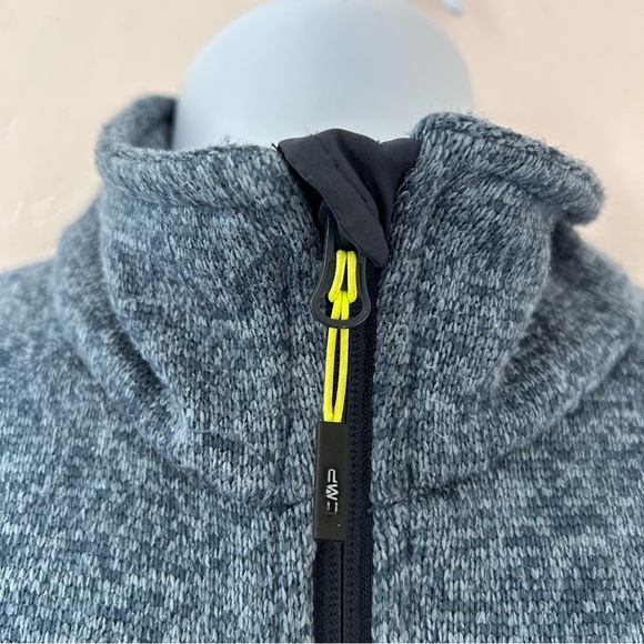 CMP Men’s Knit-Tech Fleece Jacket Heather Blue Size L Outdoor Gorpcore Italy - Picture 7 of 13